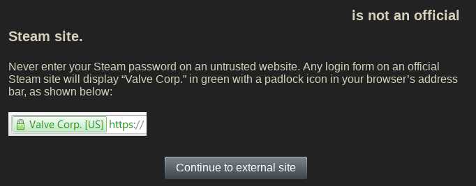 Showing the link filter on Steam